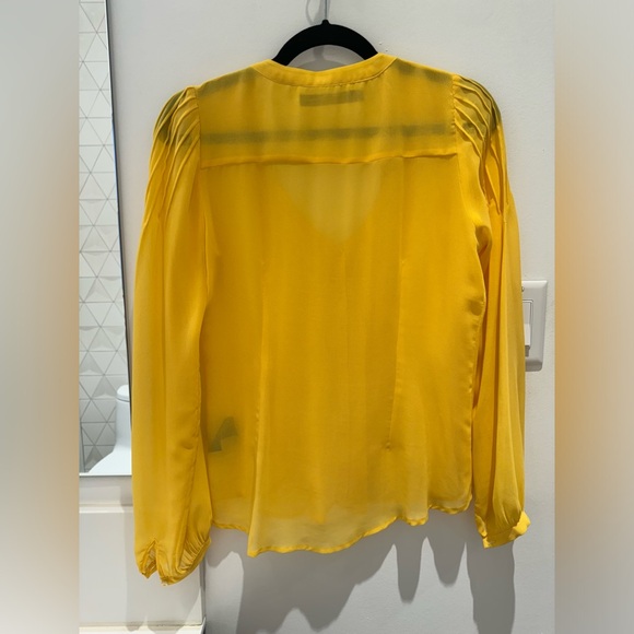 PJK Sheer Yellow Blouse - Picture 2 of 4